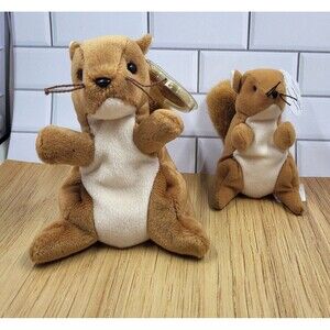 Ty Beanie Babies Nuts The Squirrel bundle